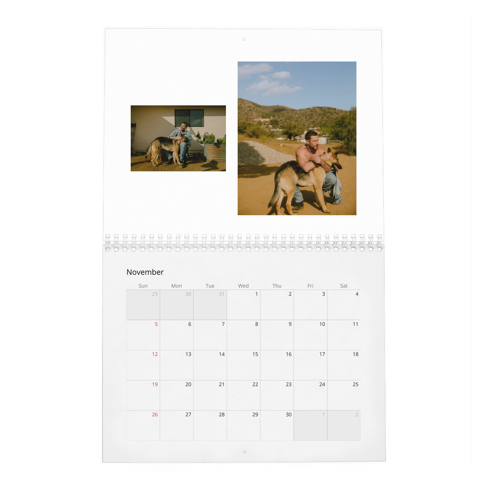 11 Pablo Schreiber - Superhero Warrior 2027 Wall Calendar
