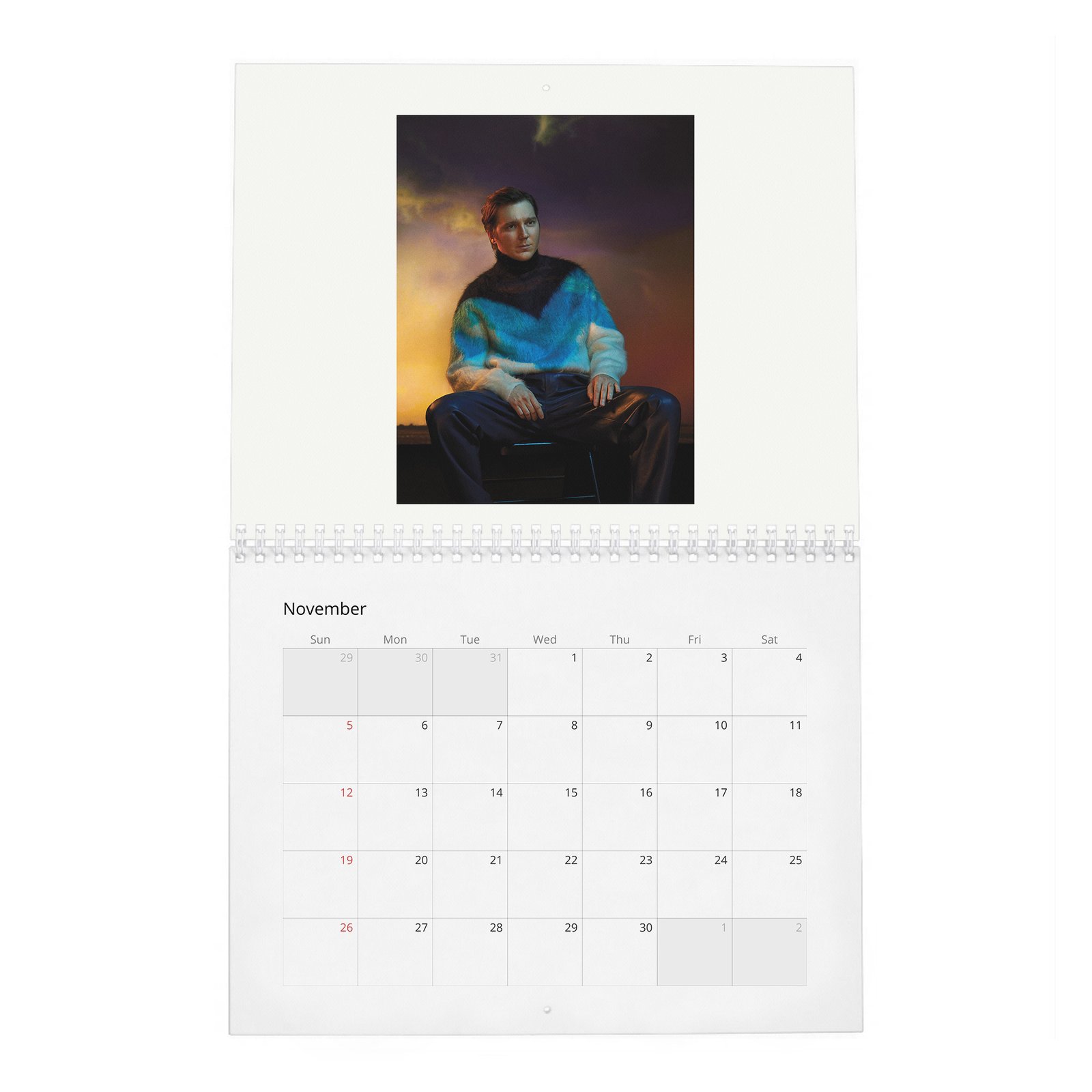 11 Paul Dano - Flaunt 2027 Wall Calendar