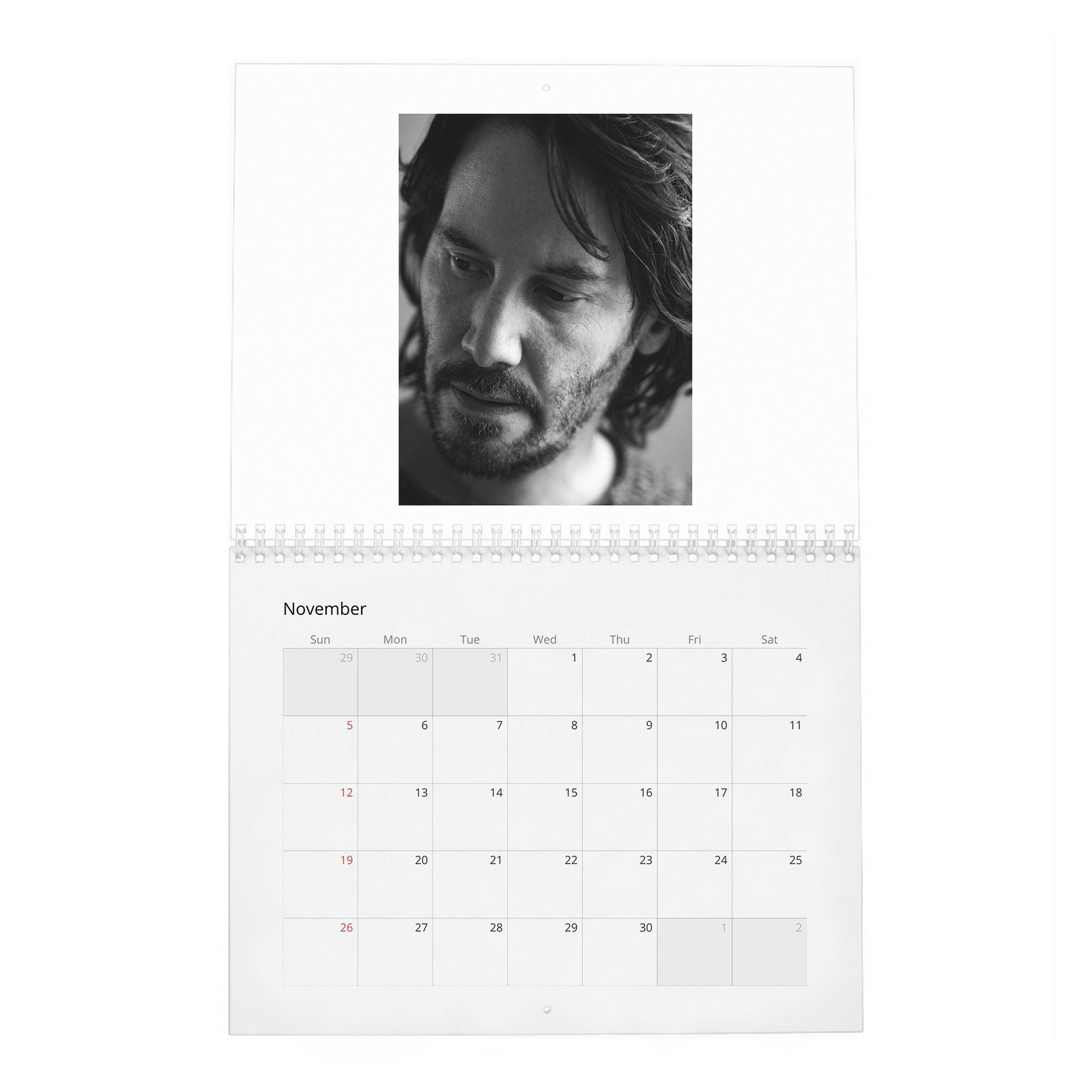 11 Keanu Reeves - Head Up 2027 Wall Calendar