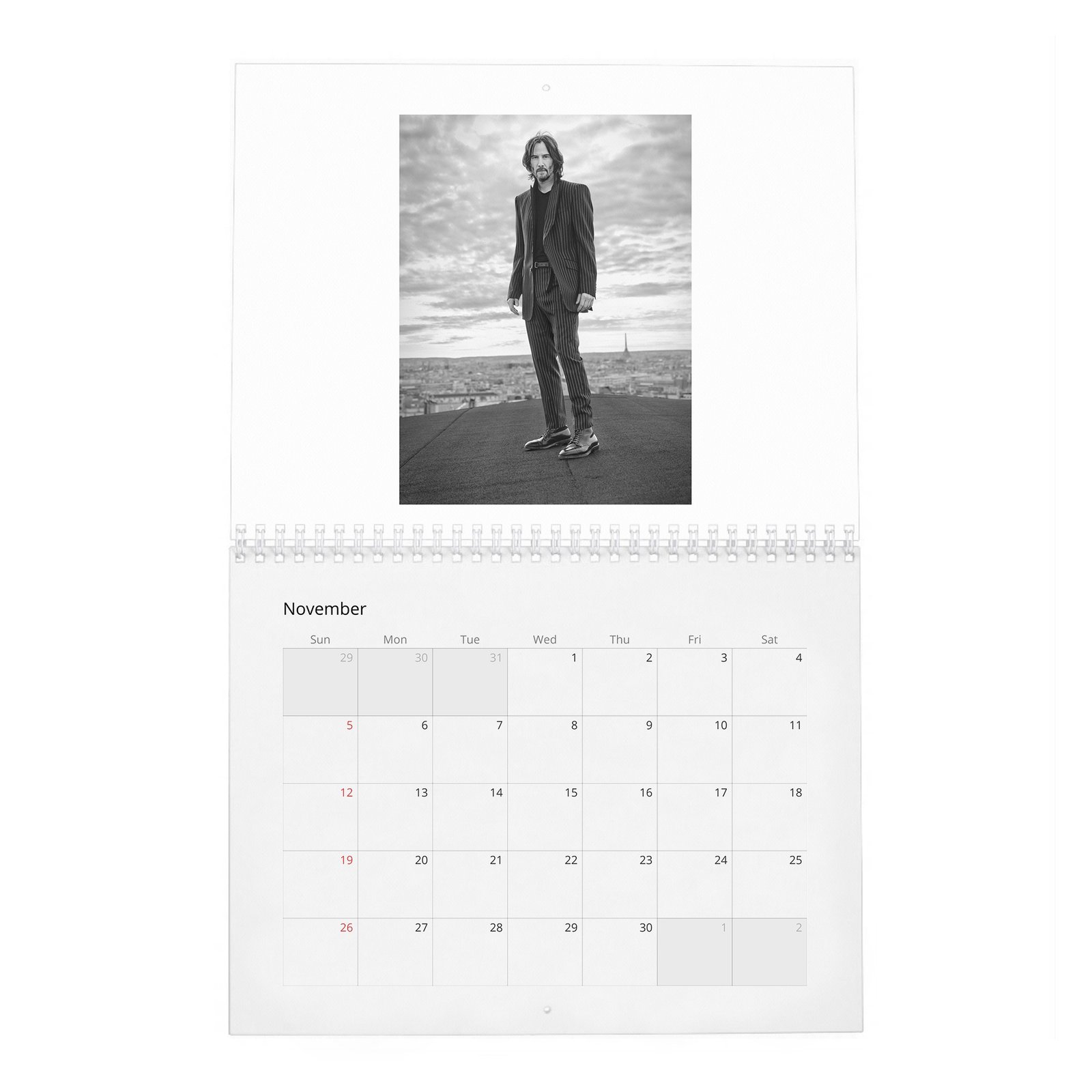 Keanu Reeves - Head Up 2027 Wall Calendar