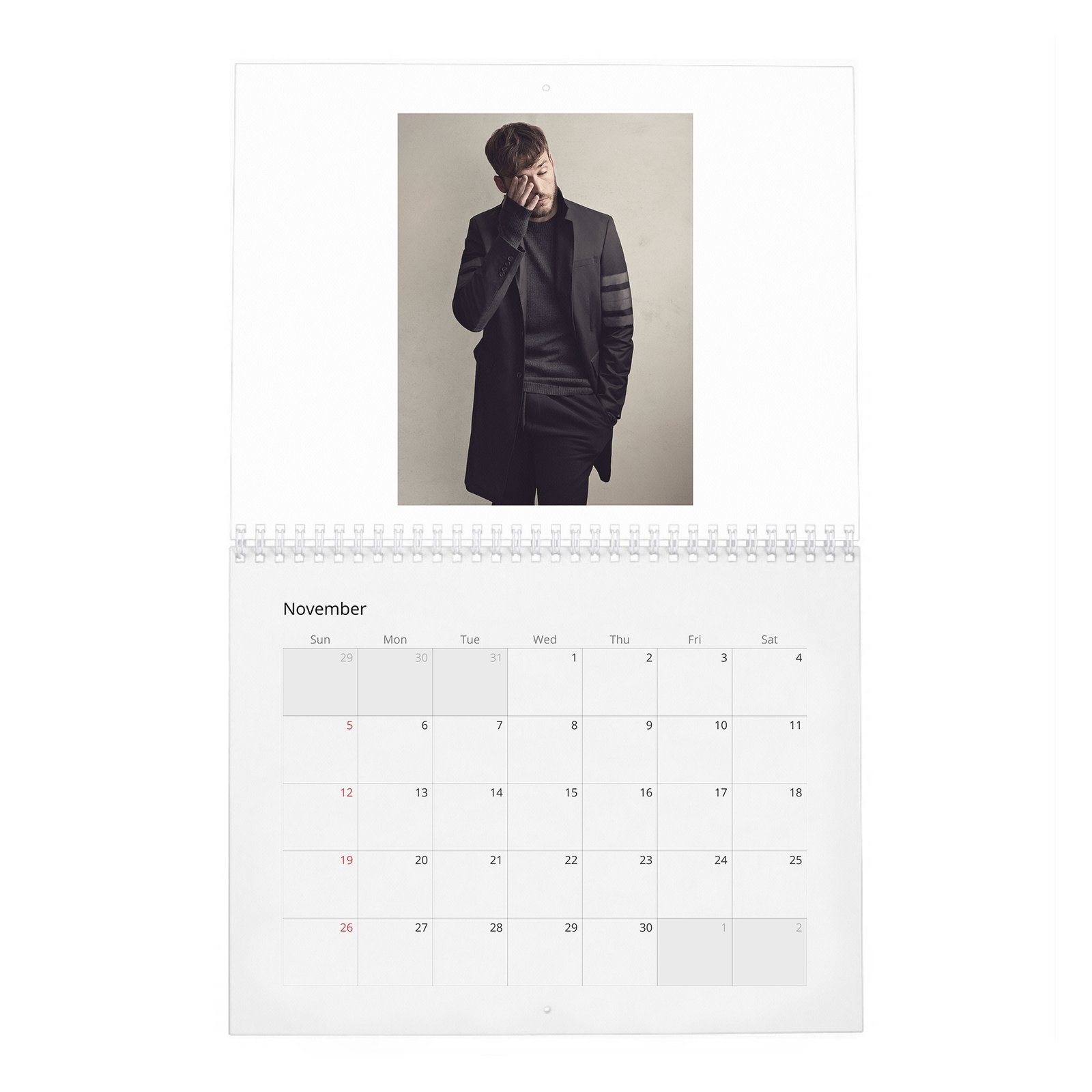 Sam Claflin - Up Close 2027 Wall Calendar