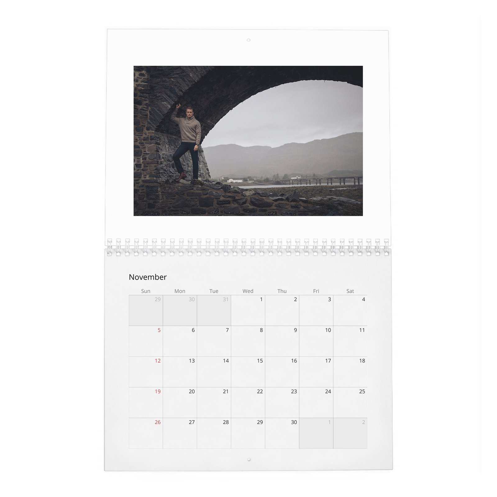 11 Sam Heughan - Monarch Of The Glen 2027 Wall Calendar