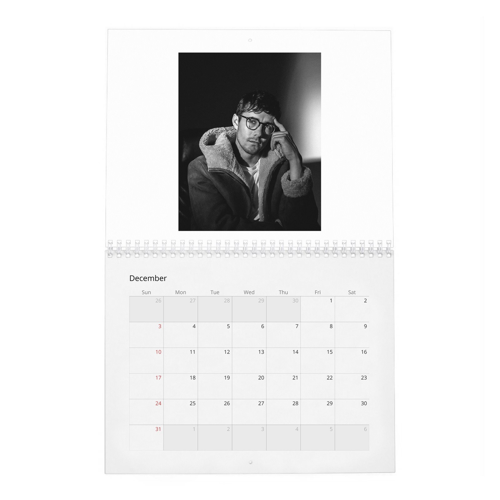 12 Jonah Hauer-King - Ready For His Close-Up 2027 Wall Calendar