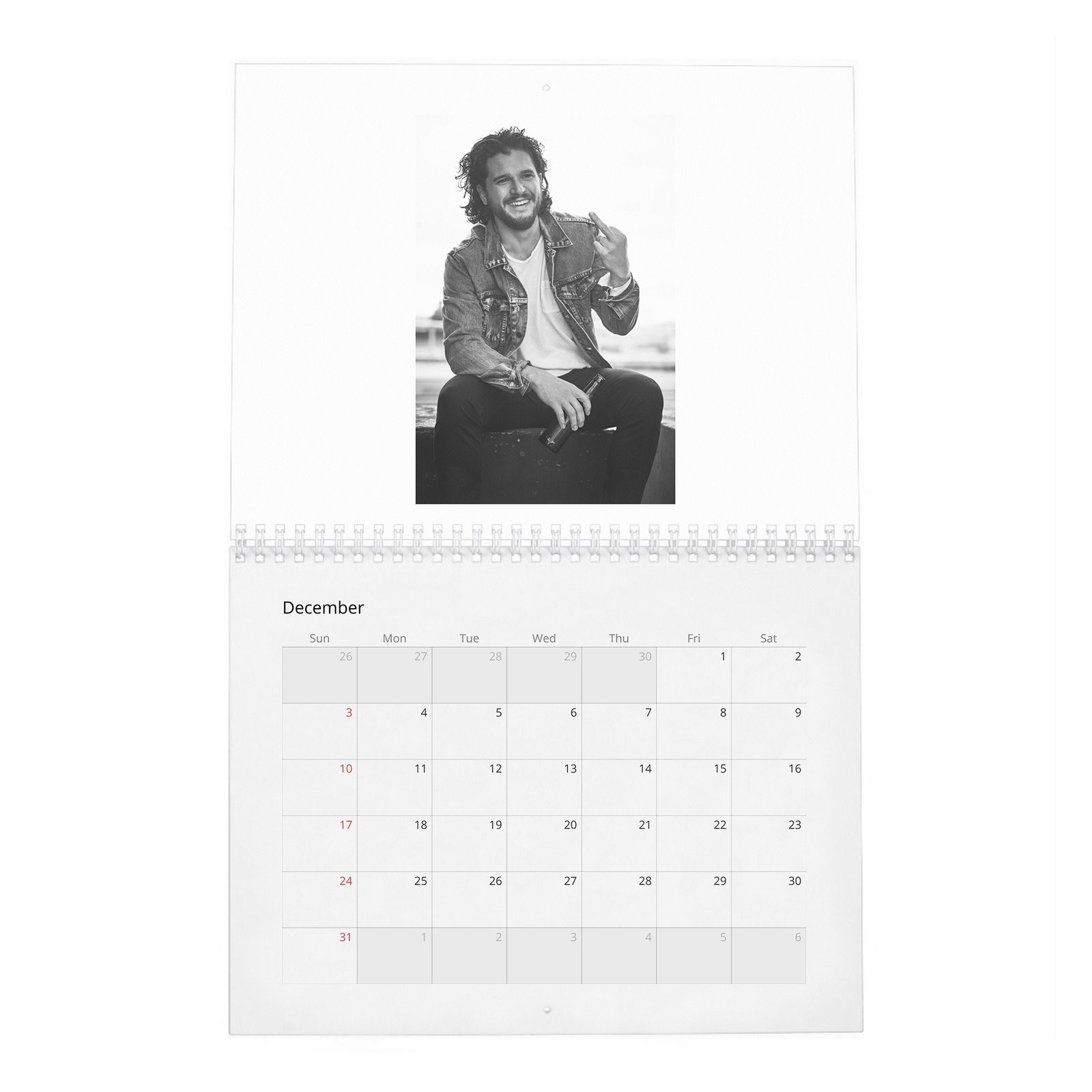 12 Kit Harington - The End Of The Thrones Empire 2027 Wall Calendar