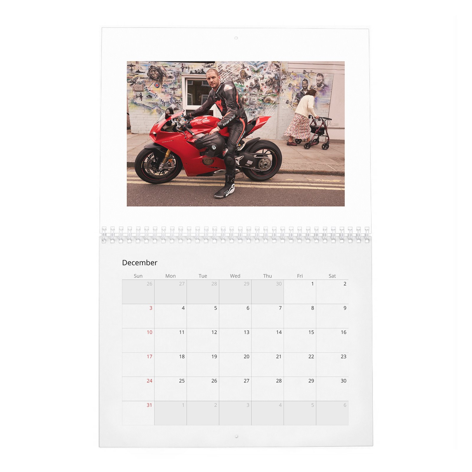 12 Tom Hardy - At Home 2027 Wall Calendar