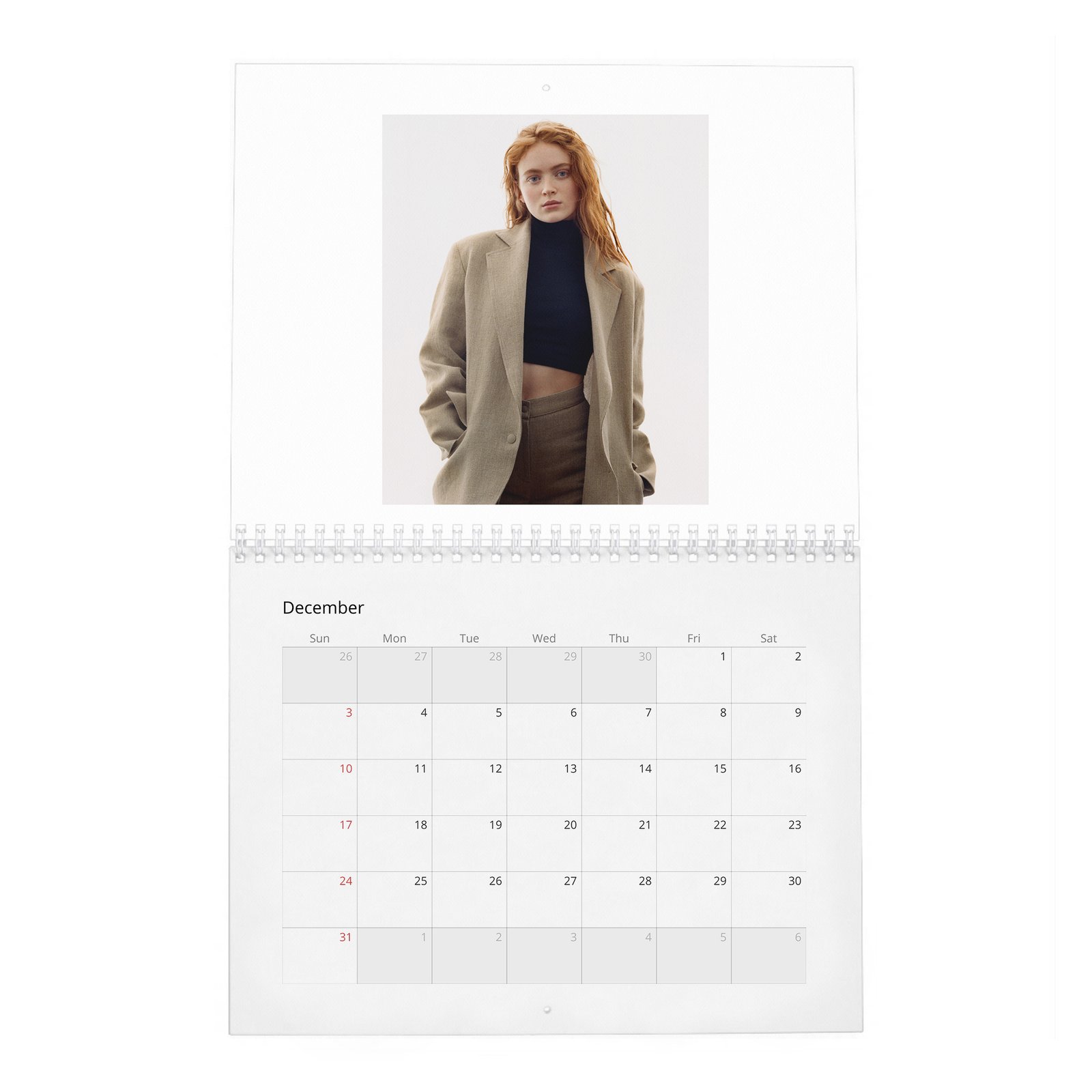 12 Sadie Sink - Bold Discretion 2027 Wall Calendar