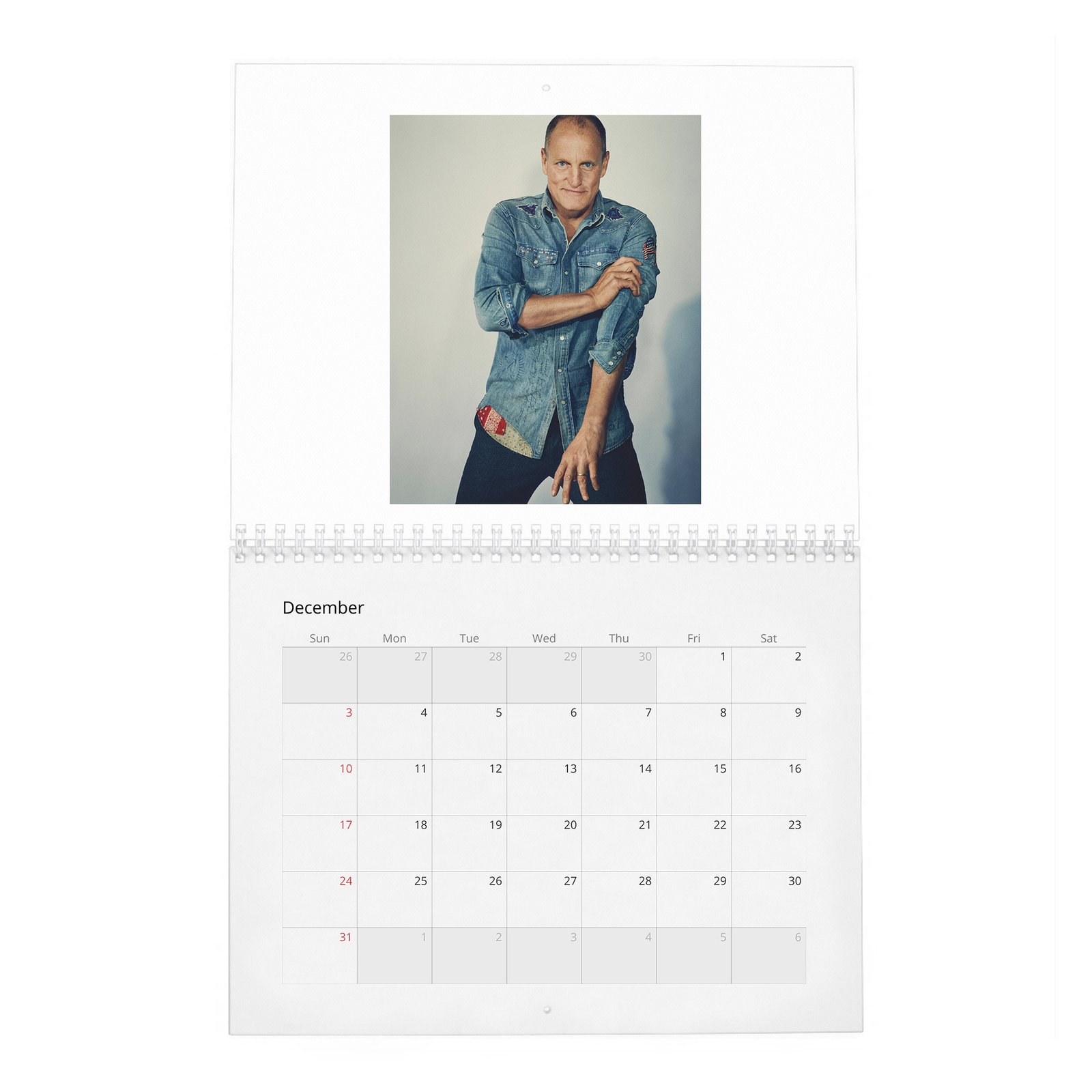 12 Woody Harrelson - Light Up 2027 Wall Calendar