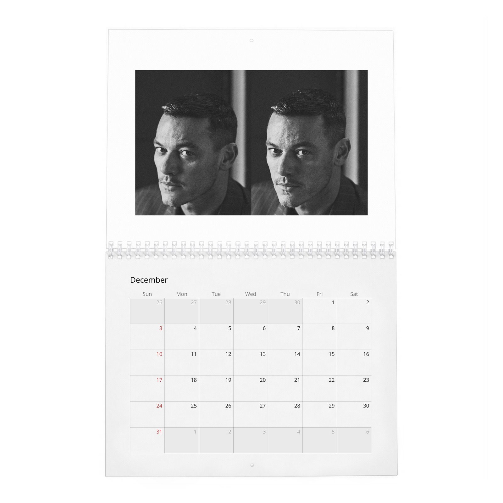 12 Luke Evans - Grit To Fight Back 2027 Wall Calendar