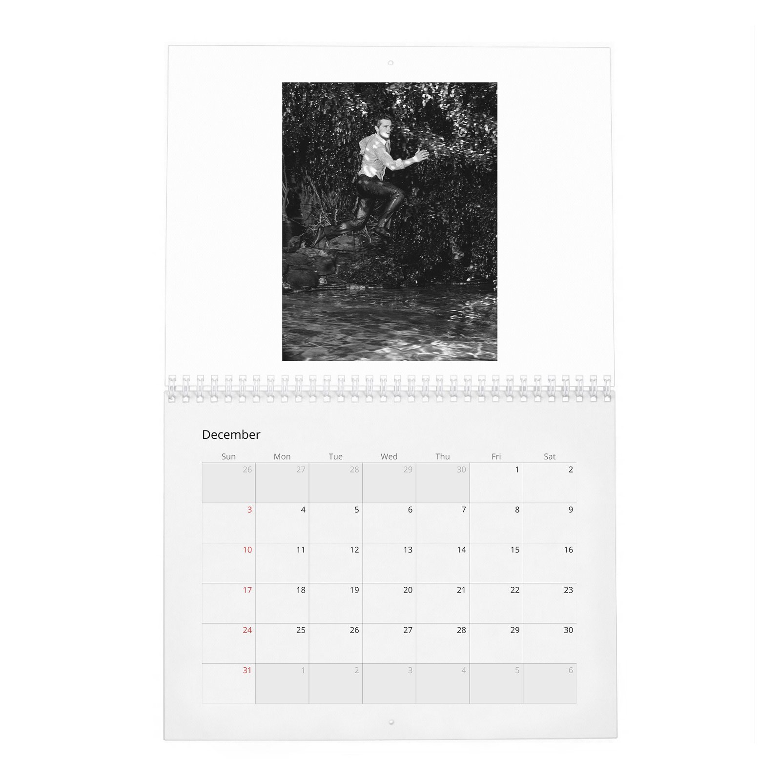12 Josh Hutcherson - Flaunt 2027 Wall Calendar