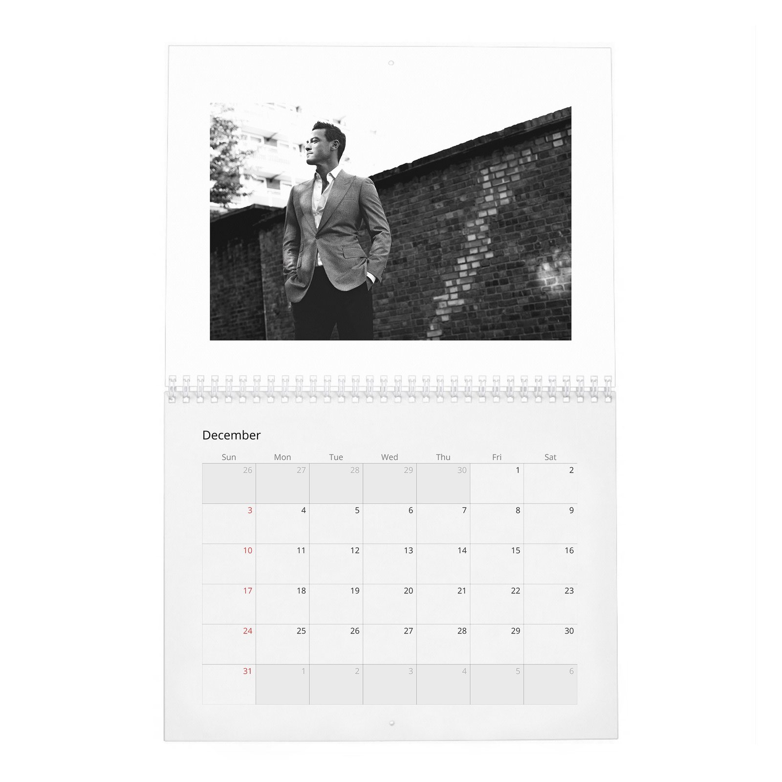 Luke Evans - Man About Town 2027 Wall Calendar
