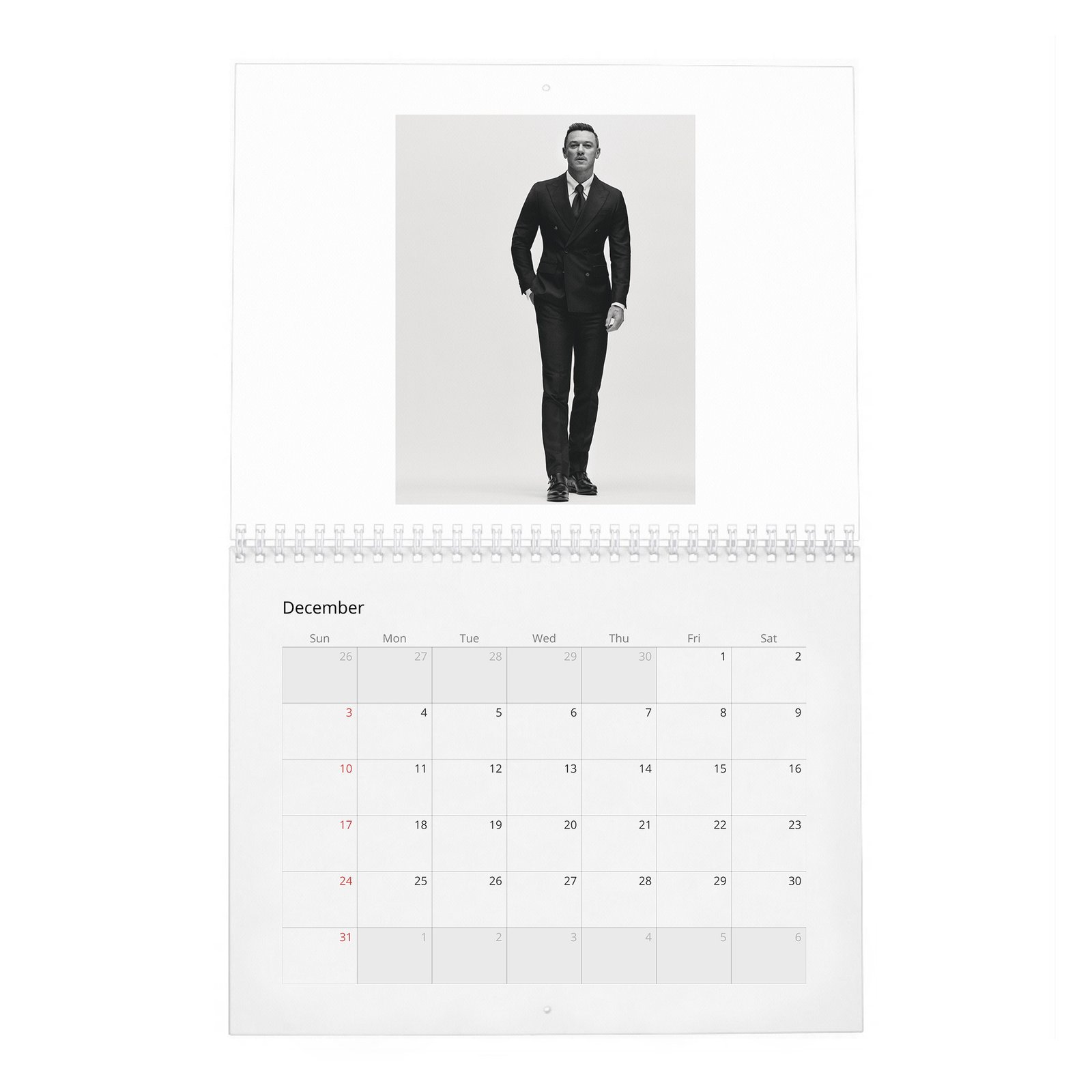 12 Luke Evans - Passion For Good Suits 2027 Wall Calendar
