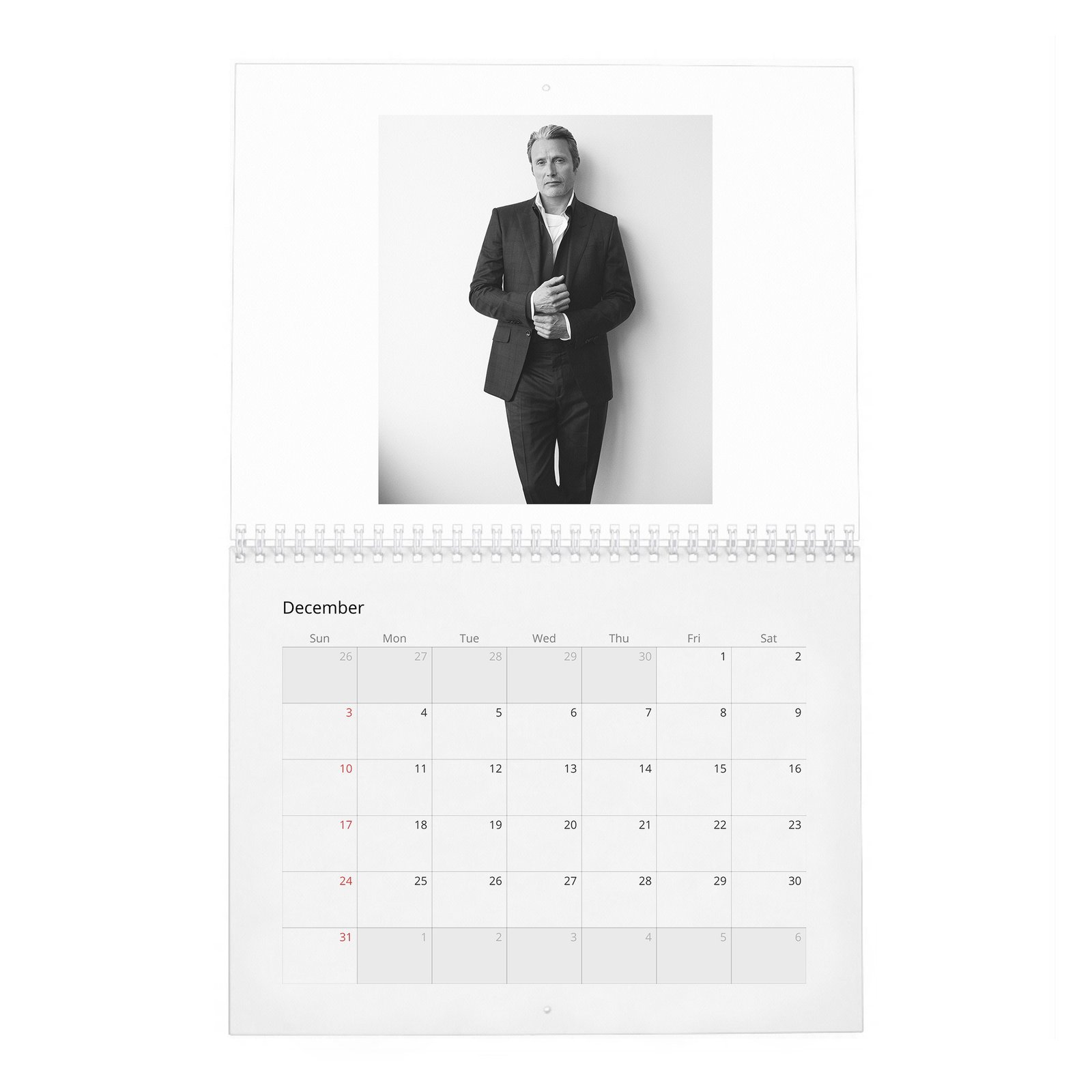 12 Mads Mikkelsen - The Polar Existence 2027 Wall Calendar