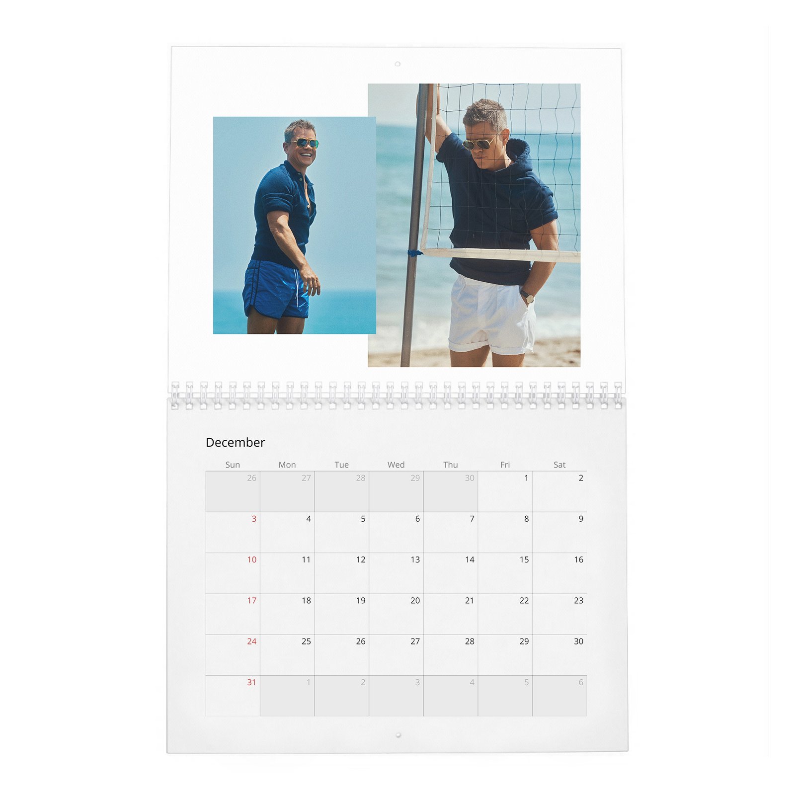 12 Matt Damon - The Evolution Of 2027 Wall Calendar