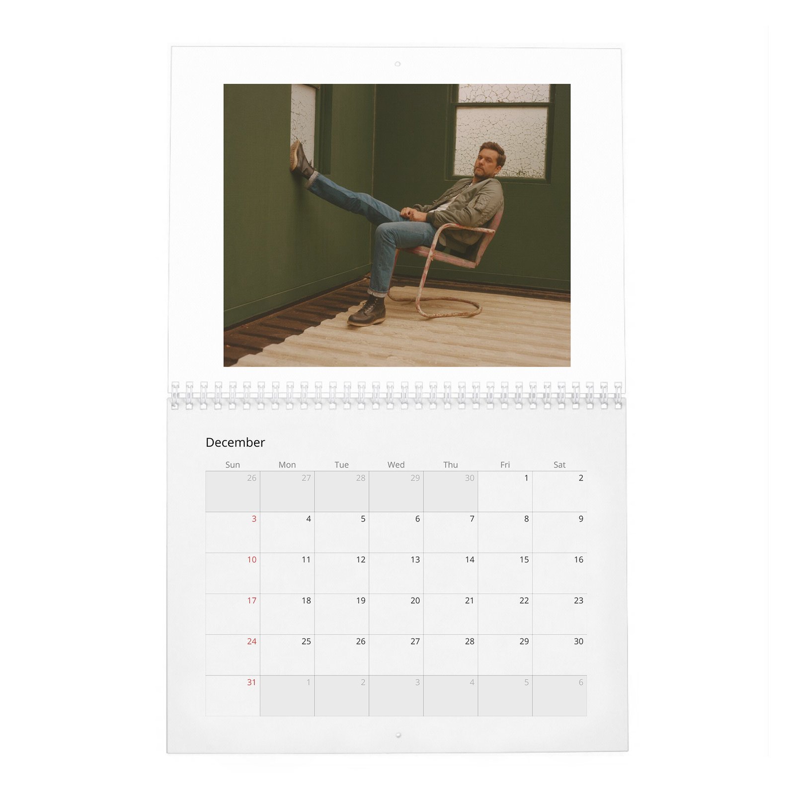 12 Joshua Jackson - On Life Down River 2027 Wall Calendar