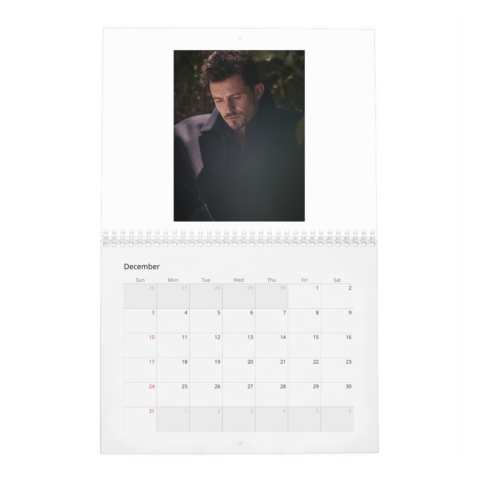12 Orlando Bloom - Flaunt 2027 Wall Calendar