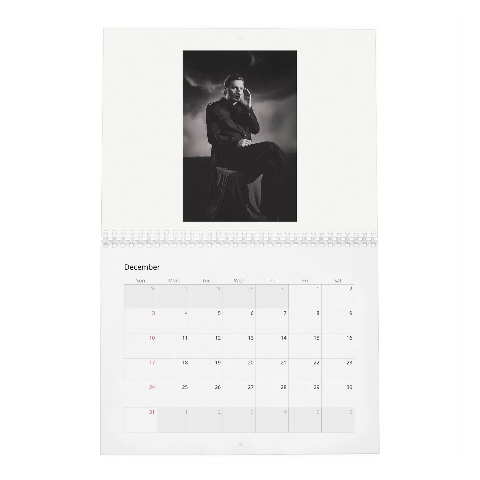 12 Paul Dano - Flaunt 2027 Wall Calendar