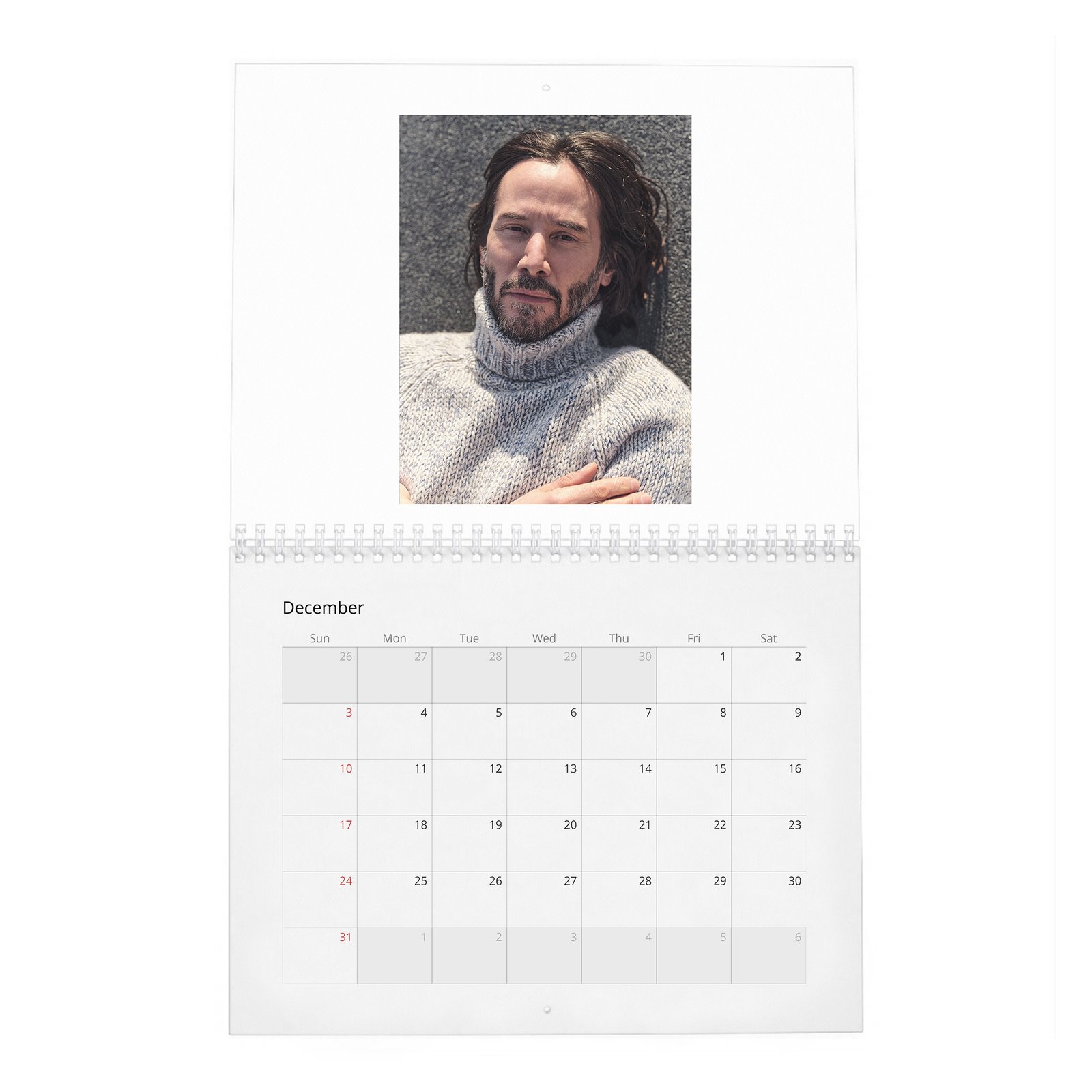 Keanu Reeves - Head Up 2027 Wall Calendar