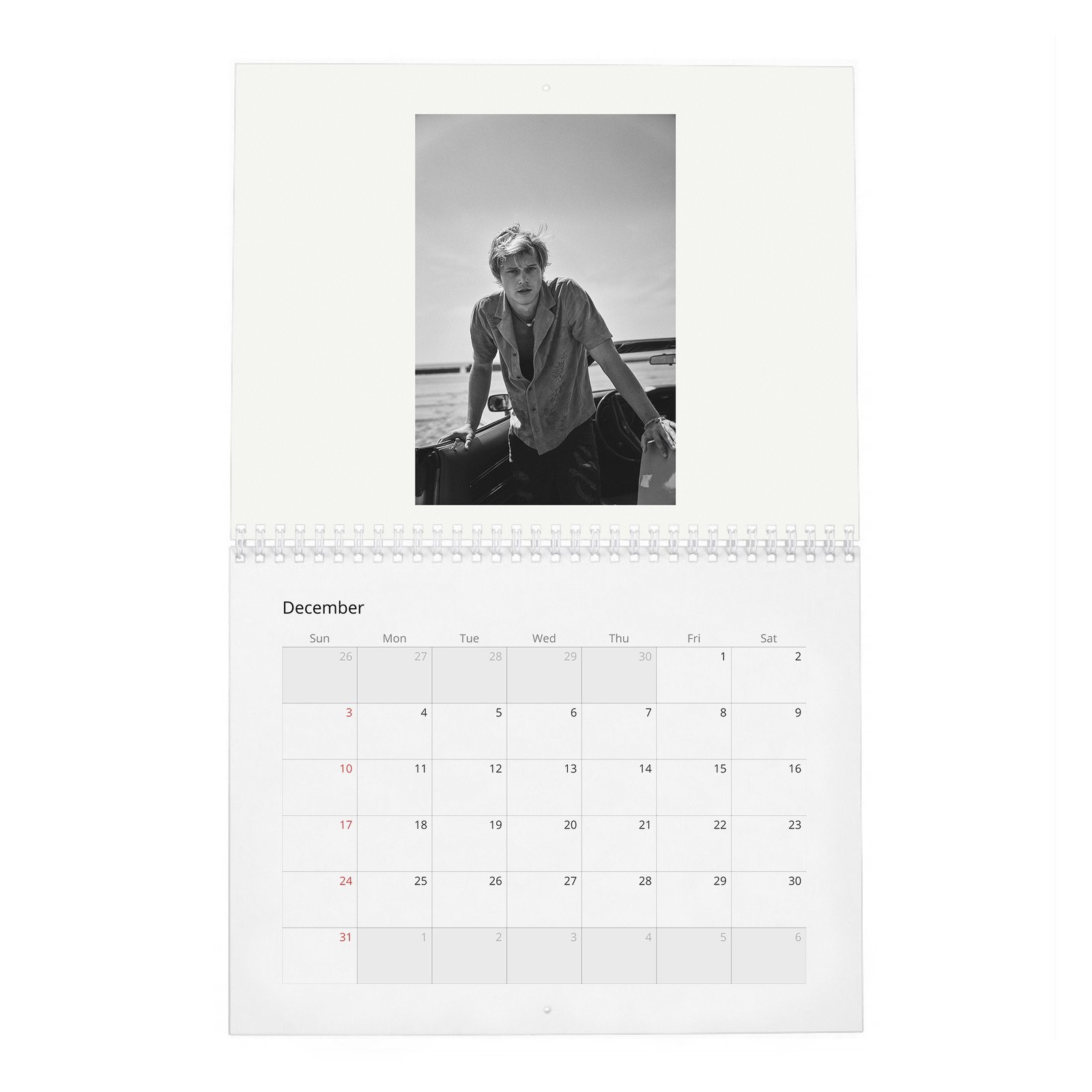 12 Rudy Pankow - Flaunt 2027 Wall Calendar