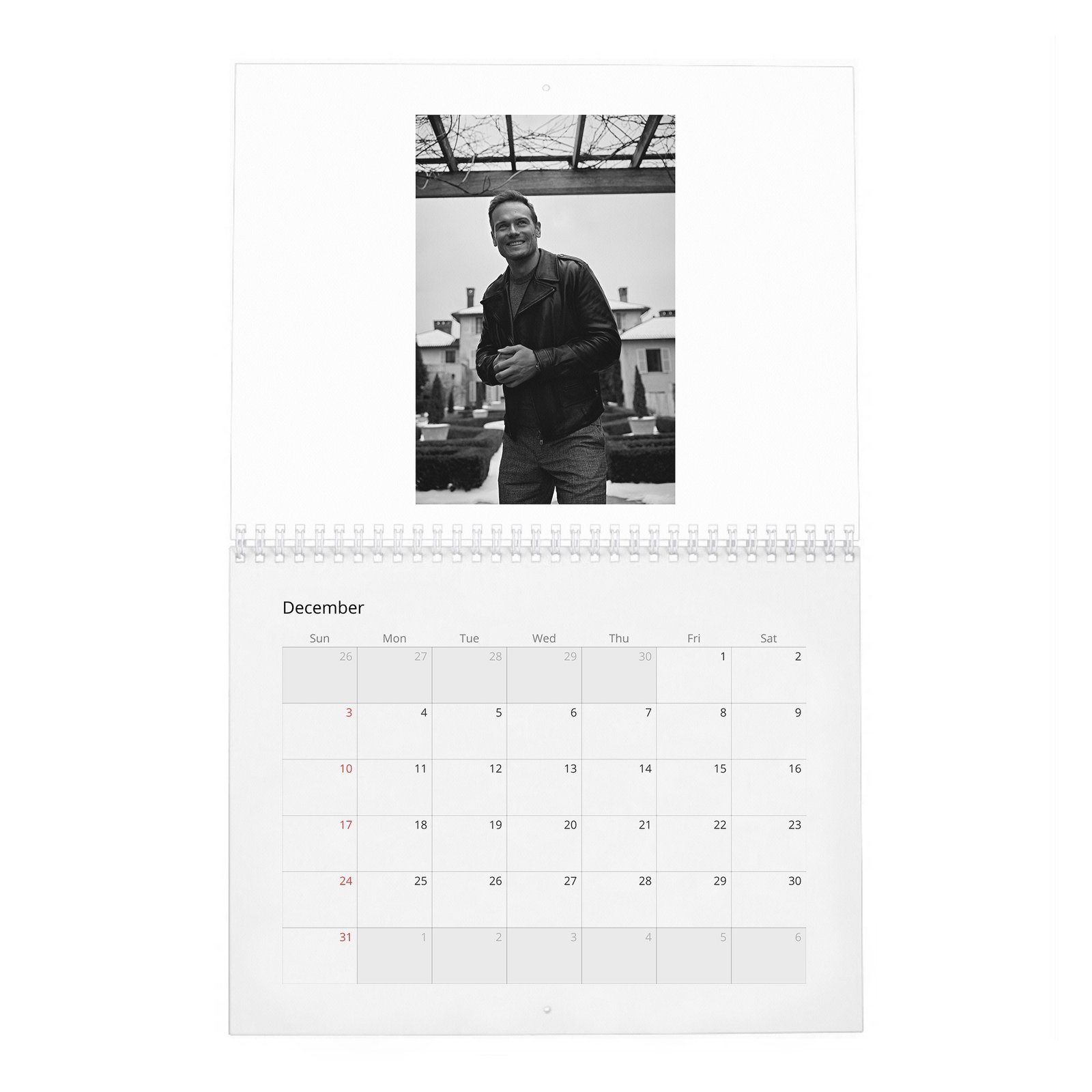 12 Sam Heughan - Nobleman 2027 Wall Calendar