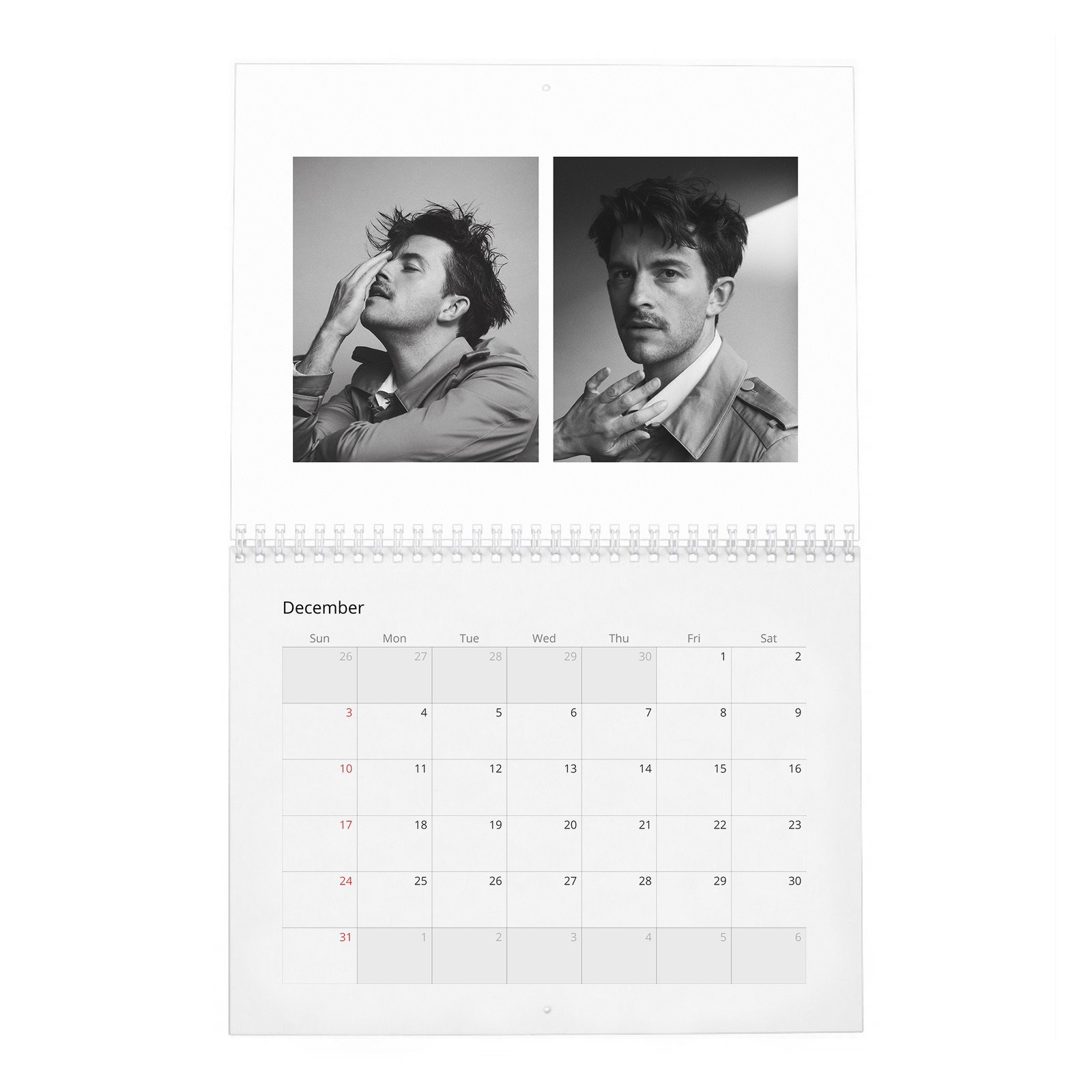 12 Jonathan Bailey - Takes Off 2027 Wall Calendar